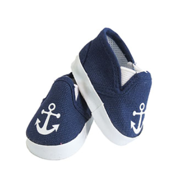 18 inch doll navy anchor shoes