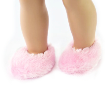 18 inch doll pink fuzzy slippers American Fashion World doll clothes