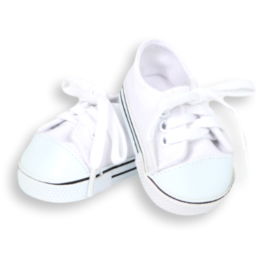 18 inch doll white low top sneakers American Fashion World doll clothes Fits American Girl dolls