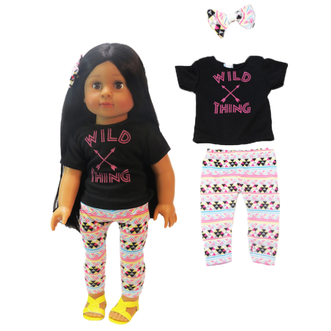 18" doll outfit Wild Thing tee and pants