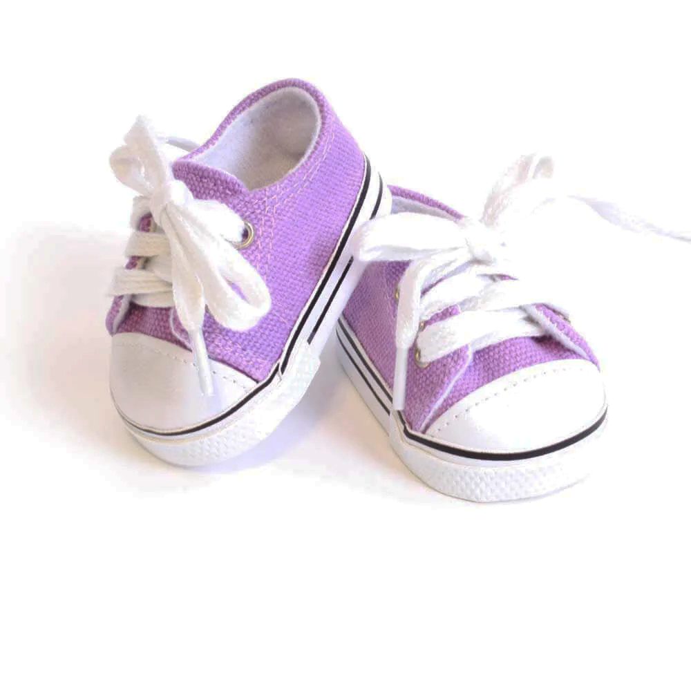18 inch doll lavender sneakers