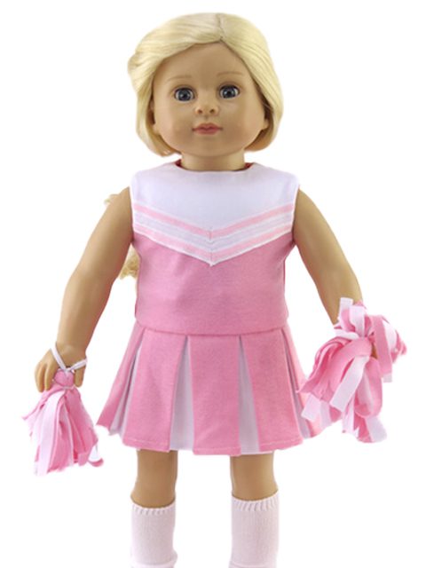 18 inch doll pink cheer uniform